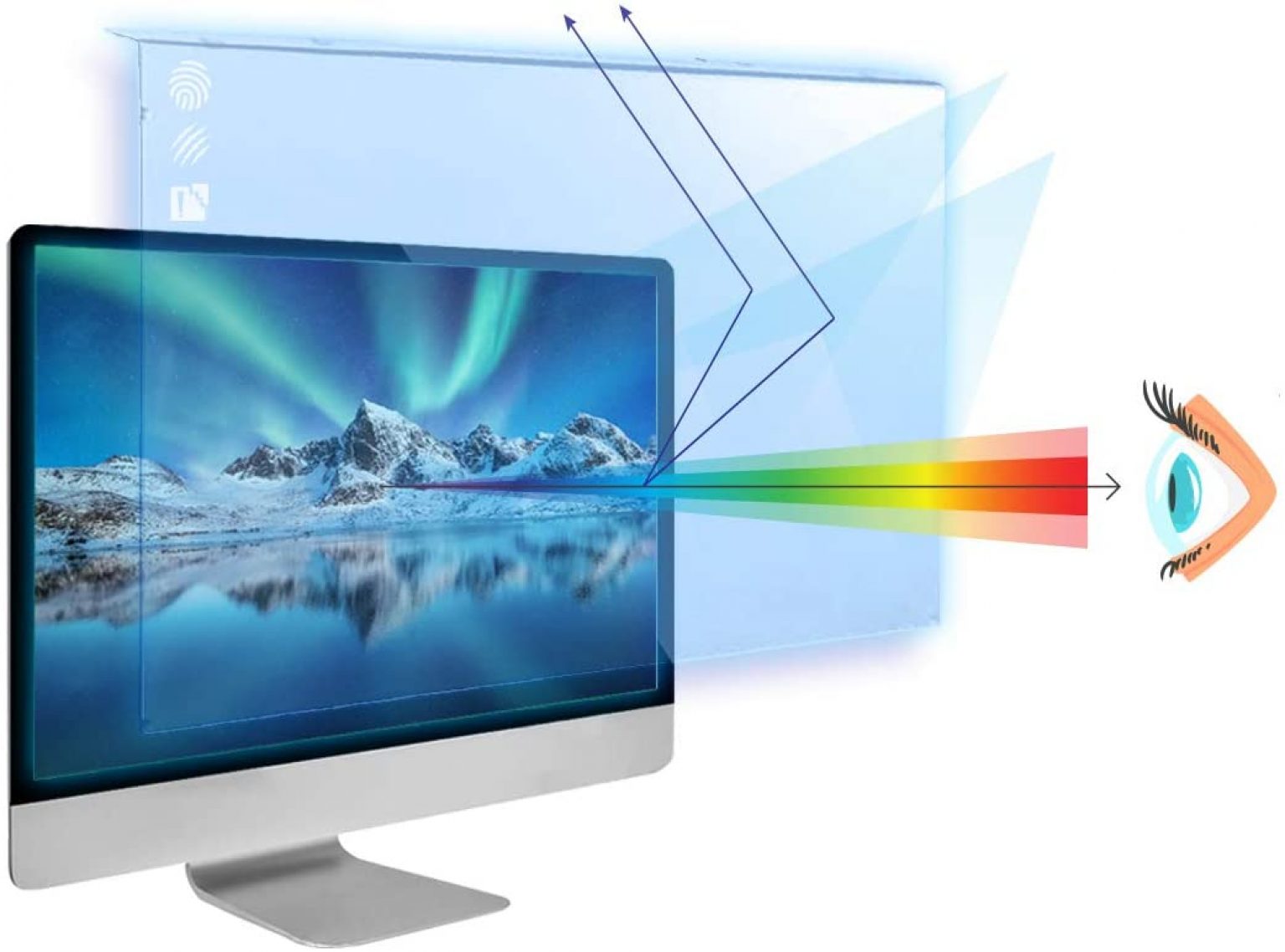 removable anti glare screen for laptop